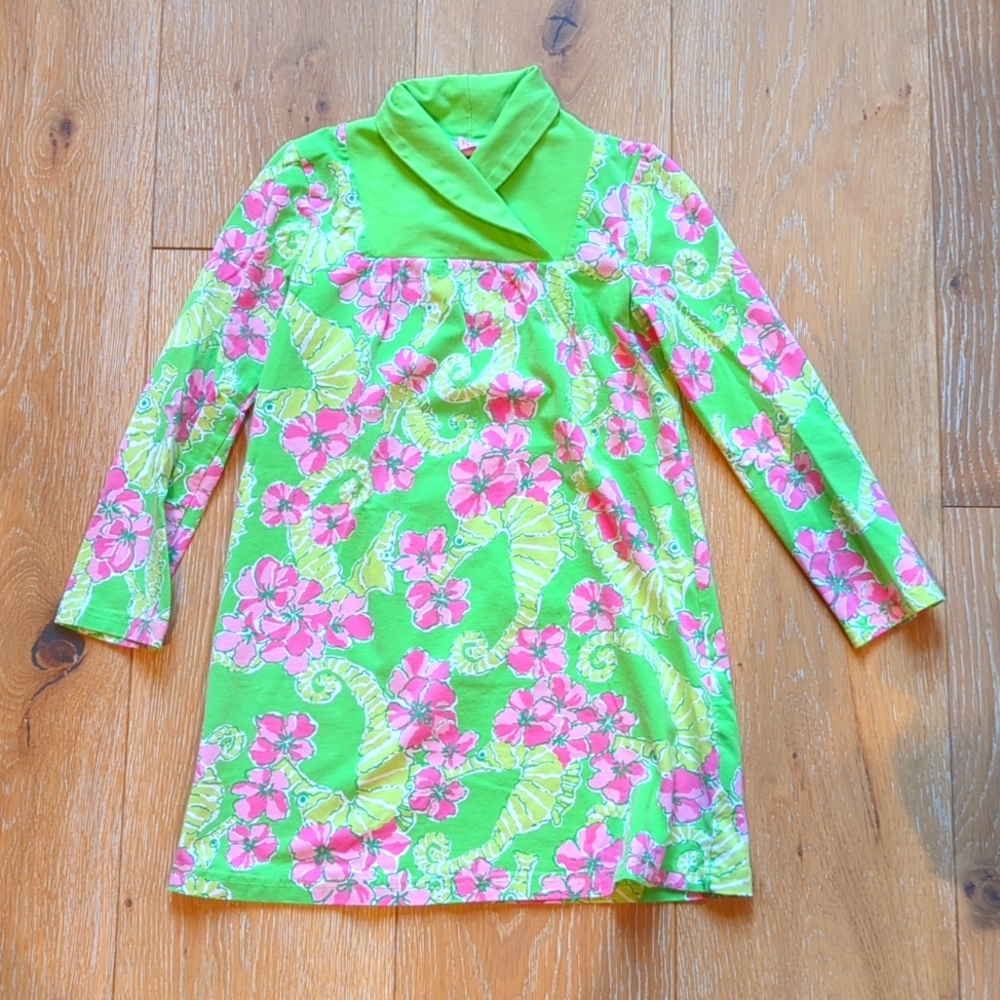 Lilly Pulitzer cotton seahorse dress. Sz S(4-5)